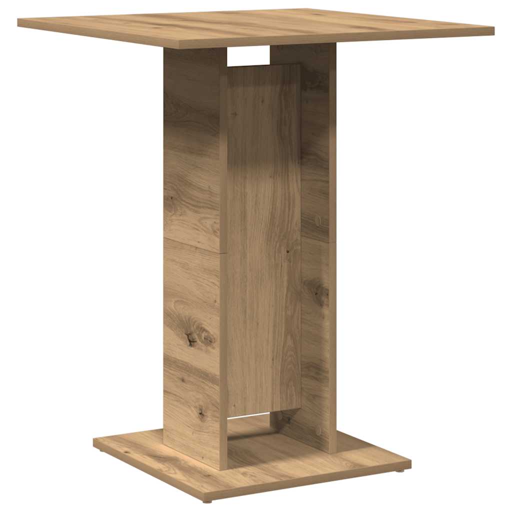 vidaXL Τραπέζι Bistro Χρώμα Τεχνίτης Δρυς 60 x 60 x 75 εκ. Μοριοσανίδα
