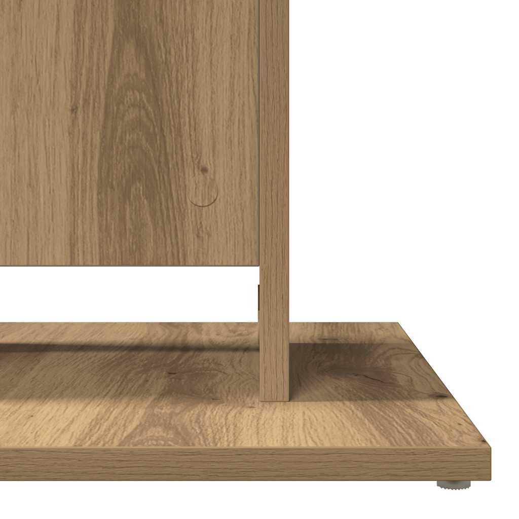 vidaXL Τραπέζι Bistro Χρώμα Τεχνίτης Δρυς 60 x 60 x 75 εκ. Μοριοσανίδα