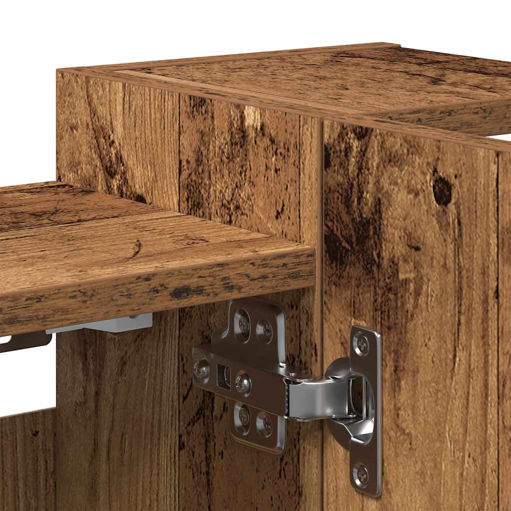 vidaXL Καθρέφτης Μπάνιου με Ντουλάπι Παλιό Ξύλο 80x20,5x64 εκ