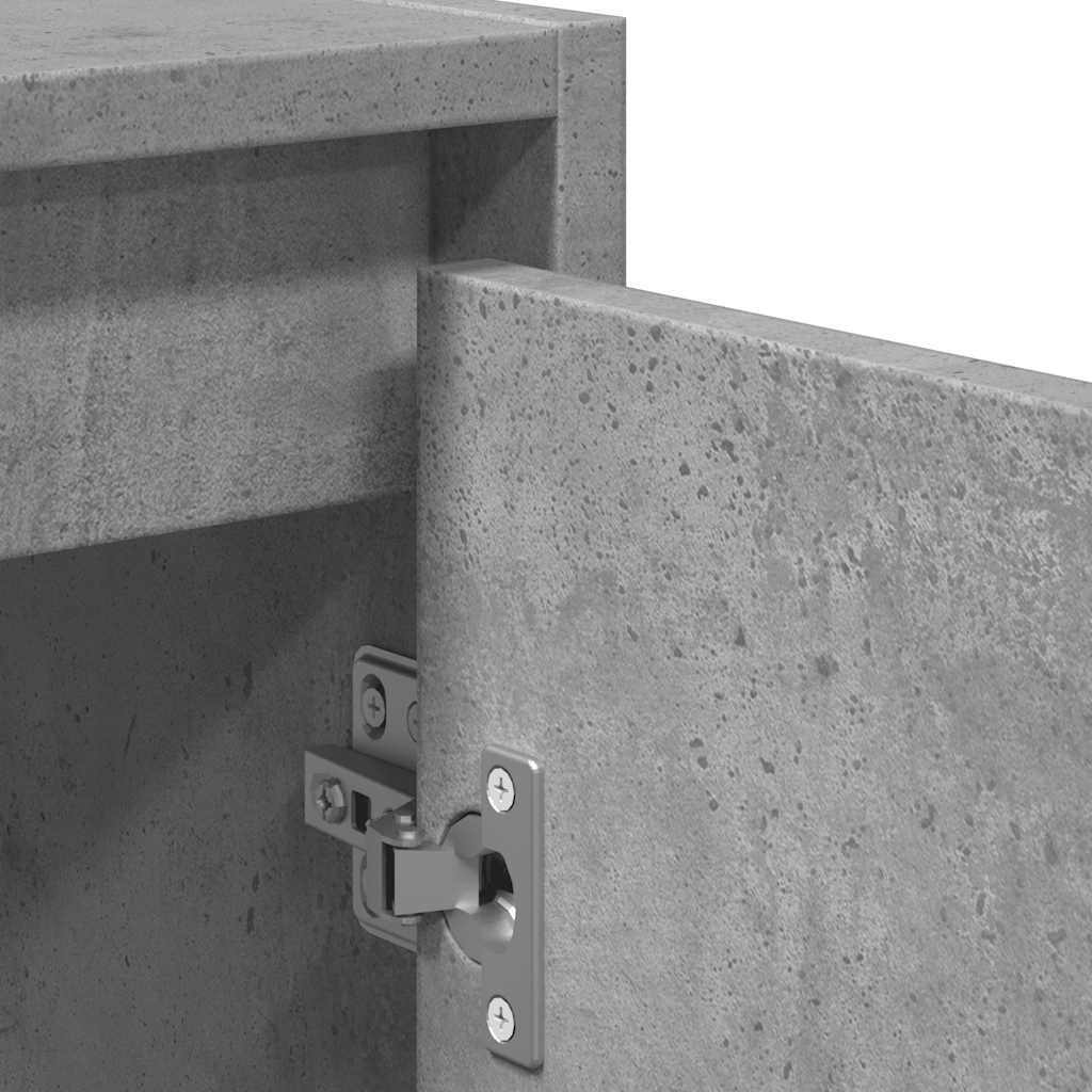 vidaXL Σετ Επίπλων Μπάνιου 2 Τεμαχίων Γκρι Σκυροδέματος από Επεξ. Ξύλο