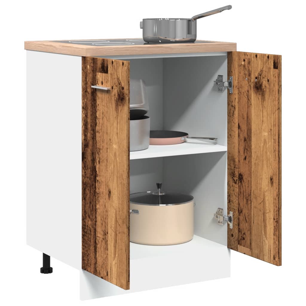 vidaXL Κάτω ντουλάπι Lyon Παλιό ξύλο 60x46x81,5 cm Κατασκευασμένο ξύλο