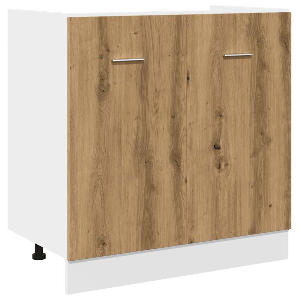 vidaXL Κάτω ντουλάπι νεροχύτη Lyon Artisan Oak Κατασκευασμένο ξύλο