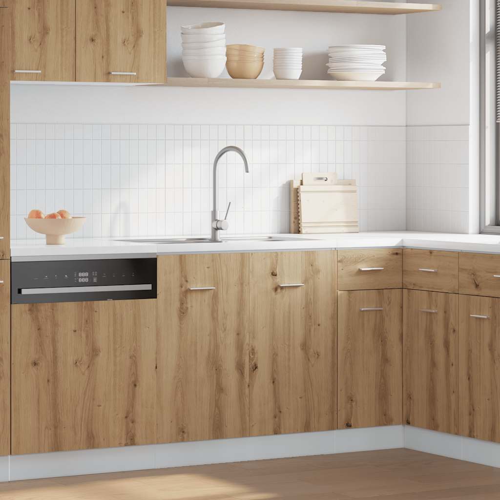 vidaXL Κάτω ντουλάπι νεροχύτη Lyon Artisan Oak Κατασκευασμένο ξύλο