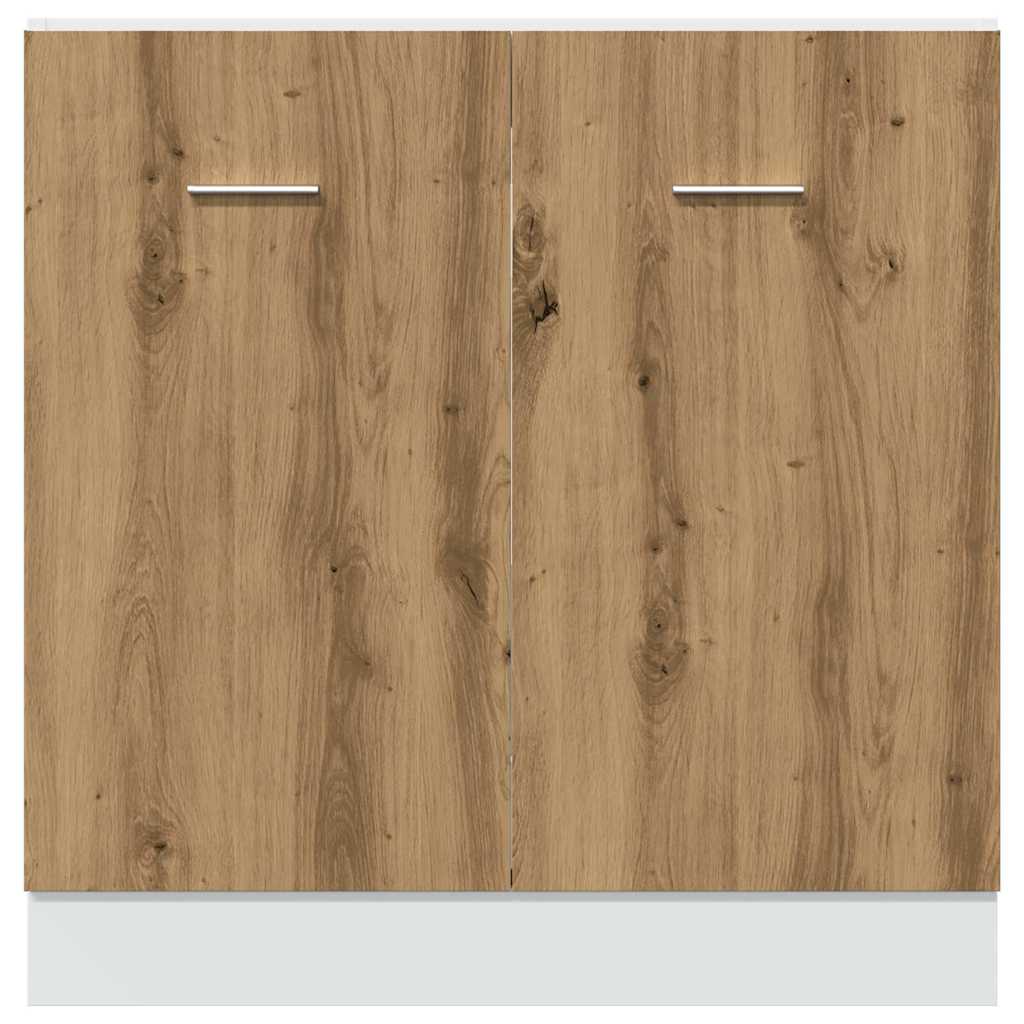 vidaXL Κάτω ντουλάπι νεροχύτη Lyon Artisan Oak Κατασκευασμένο ξύλο