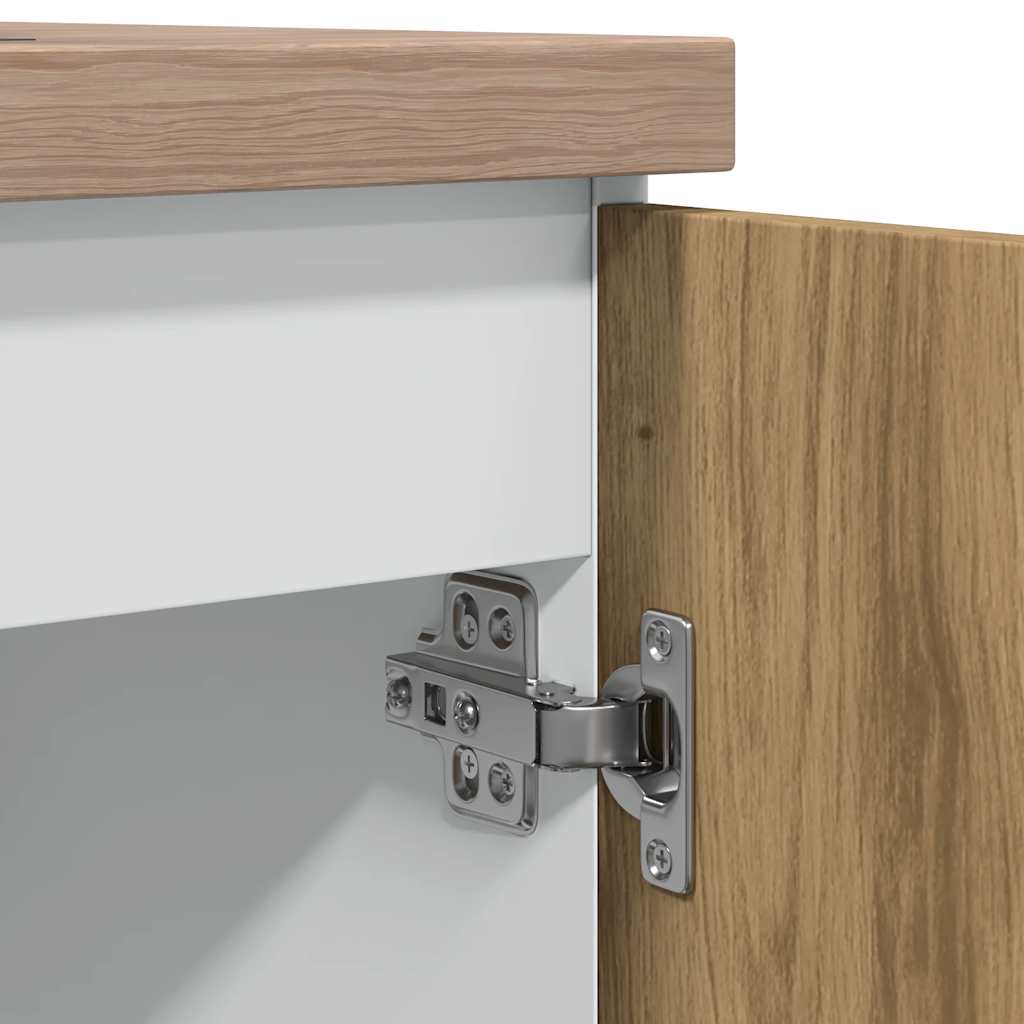 vidaXL Κάτω ντουλάπι νεροχύτη Lyon Artisan Oak Κατασκευασμένο ξύλο