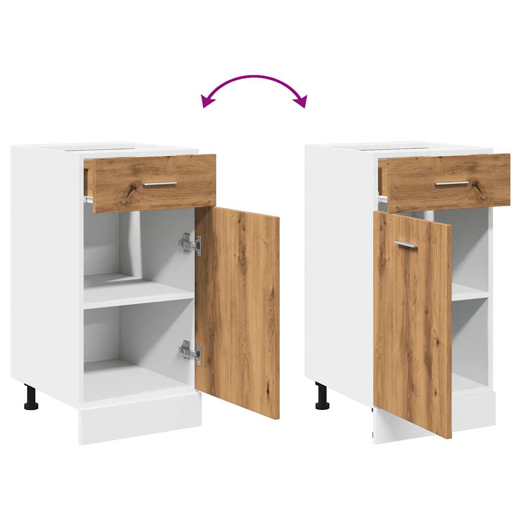 vidaXL Συρτάρι κάτω ντουλάπι Lyon Artisan Oak Κατασκευασμένο ξύλο