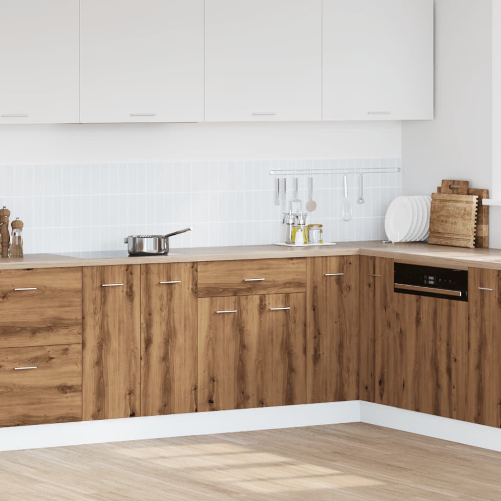 vidaXL Έπιπλο Με Συρτάρι Lyon Artisan Δρυς 60x46x81,5εκ. Επεξεργ. Ξύλο