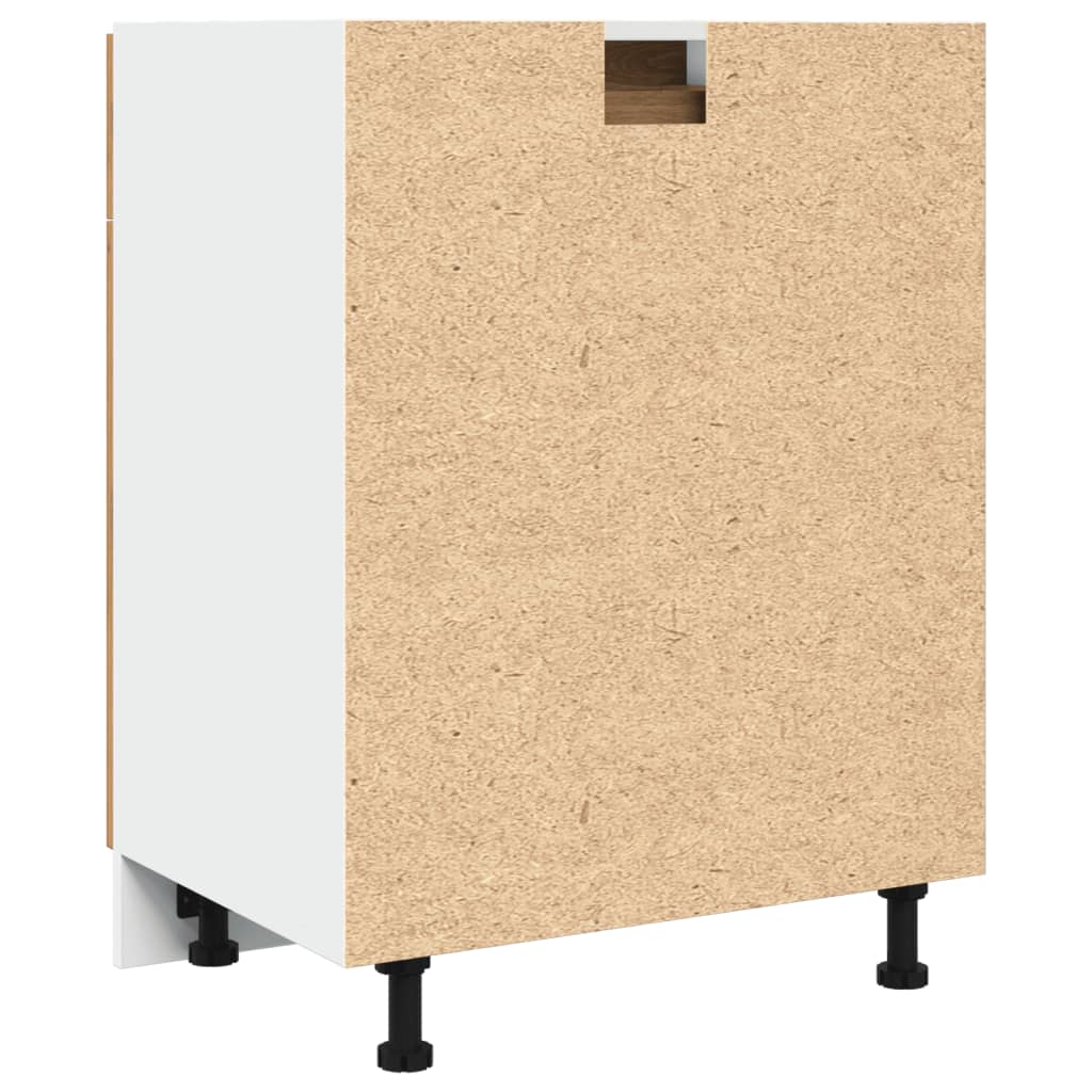 vidaXL Έπιπλο Με Συρτάρι Lyon Artisan Δρυς 60x46x81,5εκ. Επεξεργ. Ξύλο