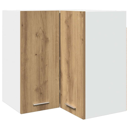 vidaXL κρεμαστό γωνιακό ντουλάπι Lyon Artisan Oak 57x57x60 εκ.
