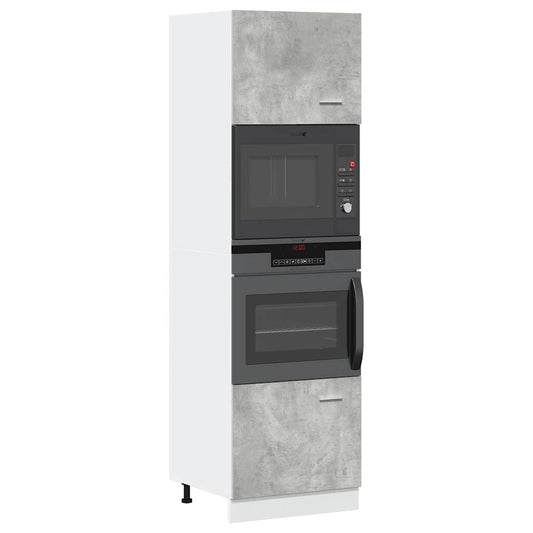 vidaXL Ντουλάπι για Φούρνο Μικροκυμάτων Lyon Γκρι Σκυροδέματος