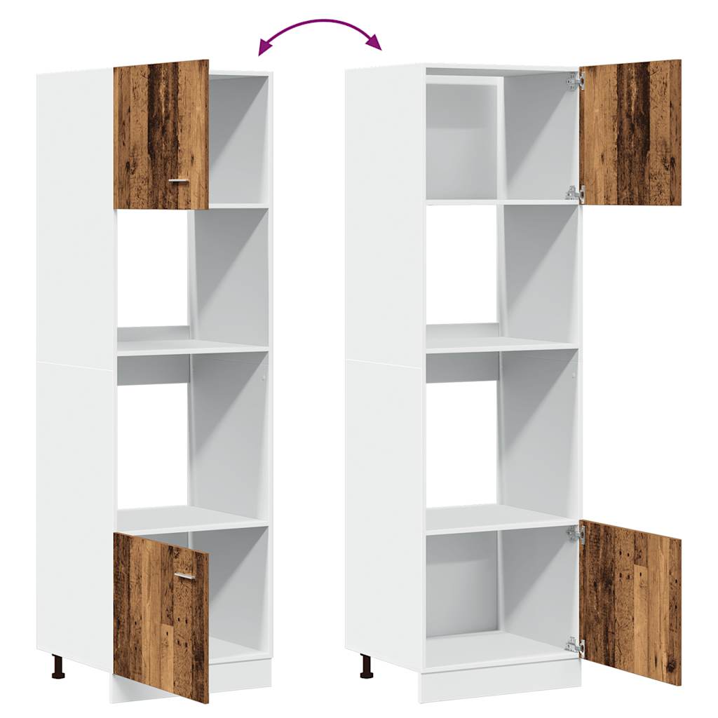 vidaXL Ντουλάπι φούρνου μικροκυμάτων Lyon Παλιό ξύλο