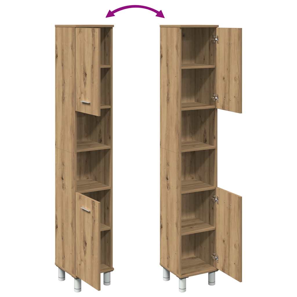 vidaXL Ντουλάπι μπάνιου Artisan Oak 30x30x179 cm Κατασκευασμένο ξύλο