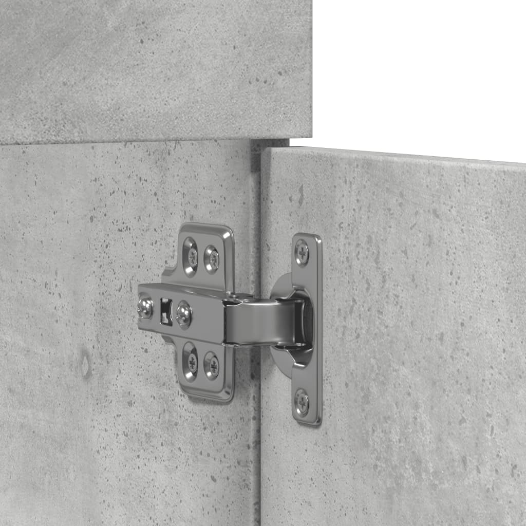 vidaXL Ντουλάπι Νιπτήρα Γκρι Σκυροδέματος 80x38,5x46 εκ. Επεξ. Ξύλο