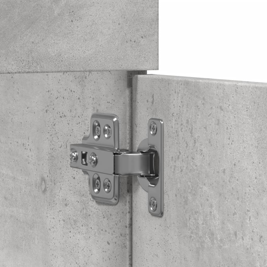 vidaXL Ντουλάπι Μπάνιου Γκρι Σκυροδέματος 90x38,5x46 εκ. Επεξ. Ξύλο