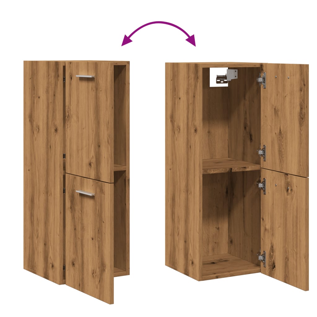 vidaXL Ντουλάπι Μπάνιου Κρεμαστό Παλ. Ξύλο 30x30x80 εκ. από Επ. Ξύλο