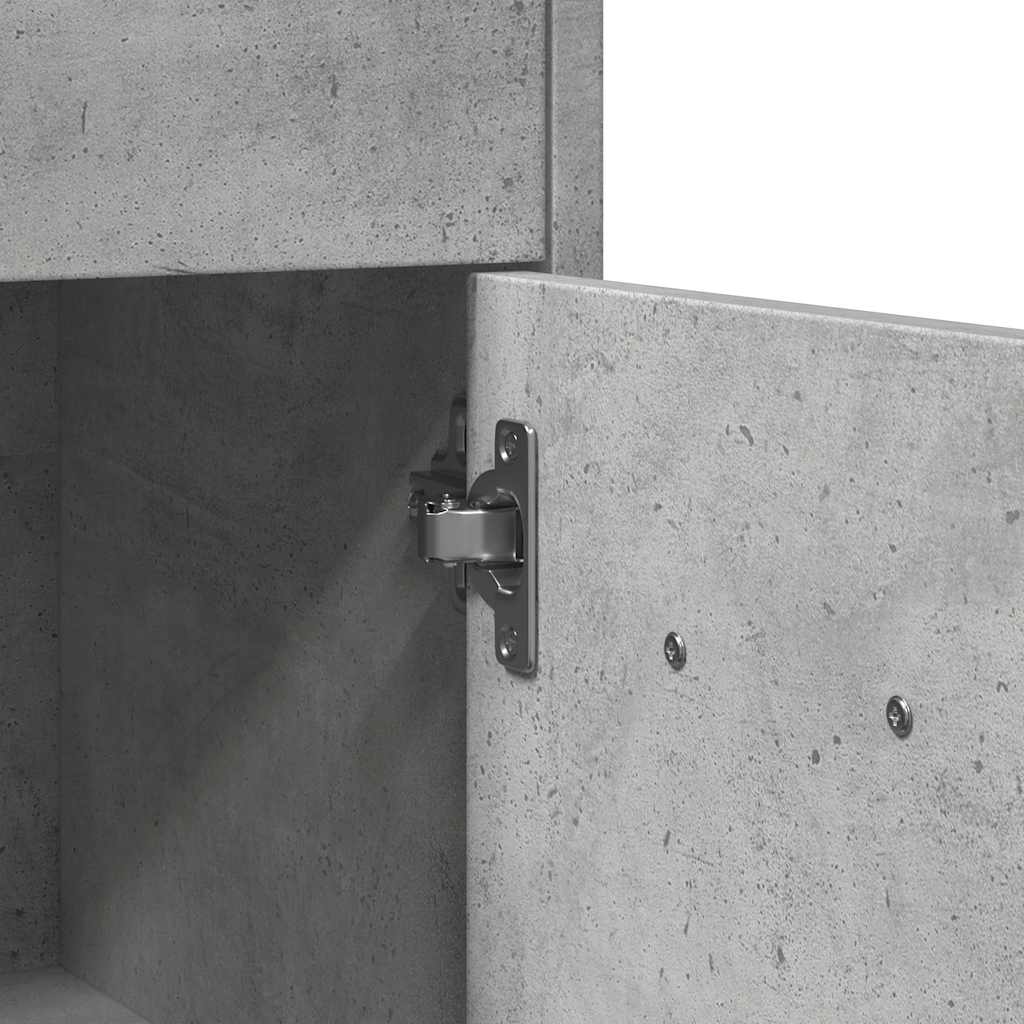 vidaXL Ντουλάπι Μπάνιου Γκρι του Σκυροδέματος 60x33x80 εκ. Επεξ. Ξύλο