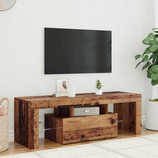vidaXL Έπιπλο Τηλεόρασης LED Όψη Παλαιού Ξύλου120x36,5x40εκ.Επεξ. Ξύλο