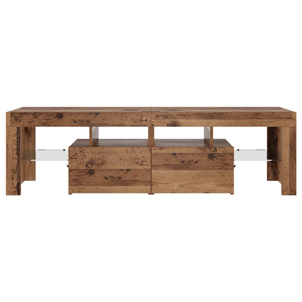 vidaXL Έπιπλο Τηλεόρασης LED Όψη Παλαιού Ξύλου140x36,5x40εκ.Επεξ. Ξύλο