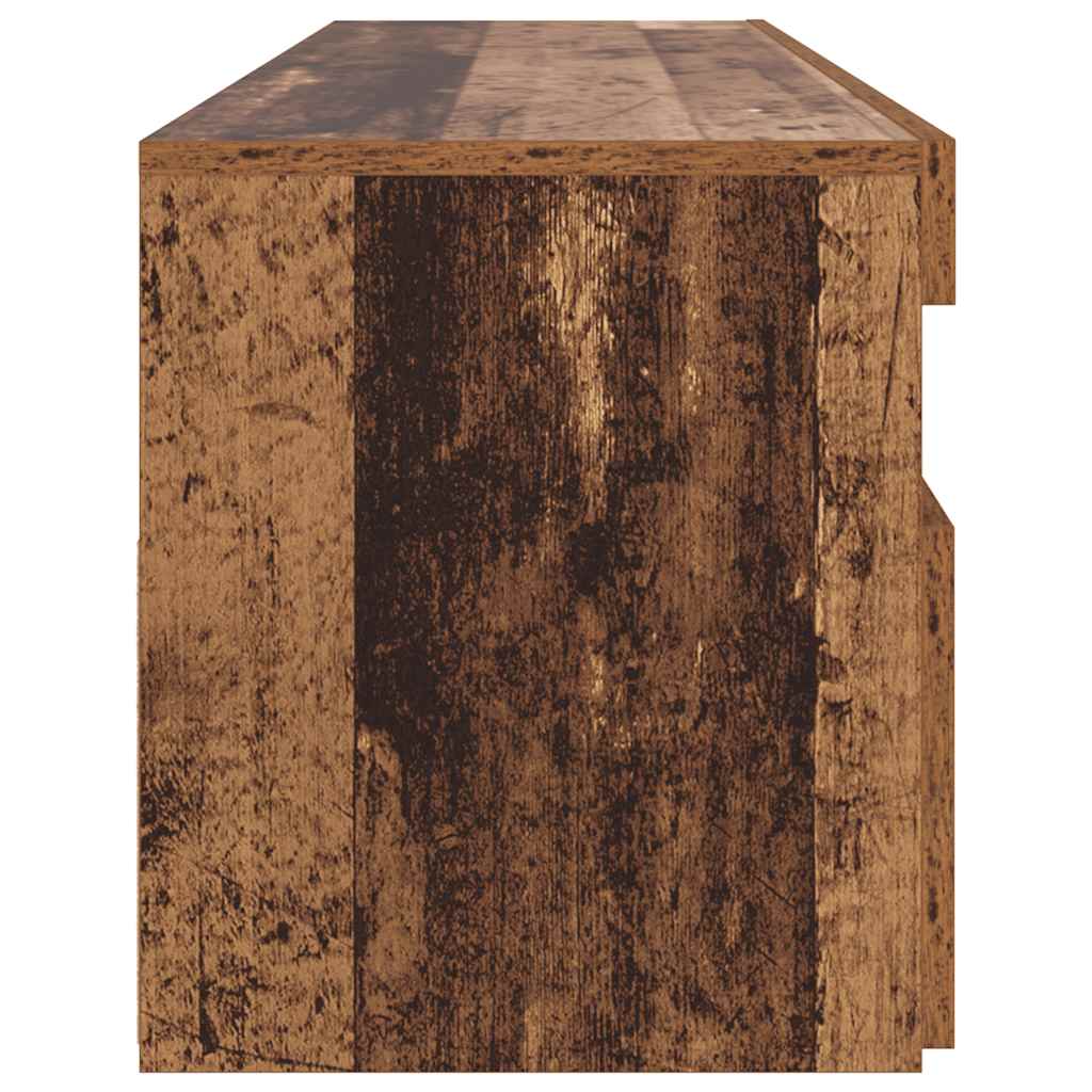 vidaXL Έπιπλο Τηλεόρασης LED Όψη Παλαιού Ξύλου 90x35x40 εκ. Επεξ. Ξύλο