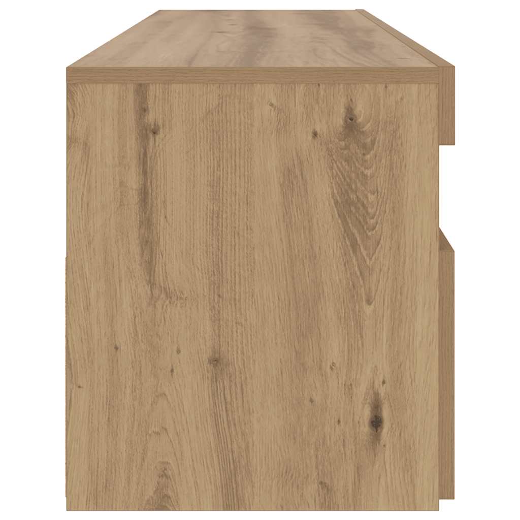 vidaXL Έπιπλο Τηλεόρασης με LED Αρτισιανή Δρυς 90x35x40 εκ Επεξ.Ξύλο