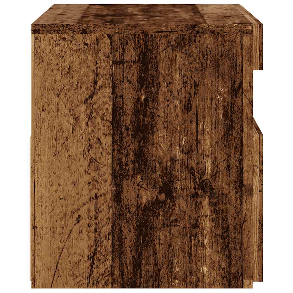 vidaXL Ντουλάπι τηλεόρασης με φώτα LED Παλιό ξύλο Ξύλινη κατασκευή