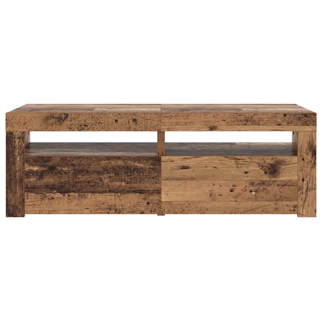 vidaXL Έπιπλο Τηλεόρασης LED Όψη Παλαιού Ξύλου 120x35x40 εκ.Επεξ. Ξύλο