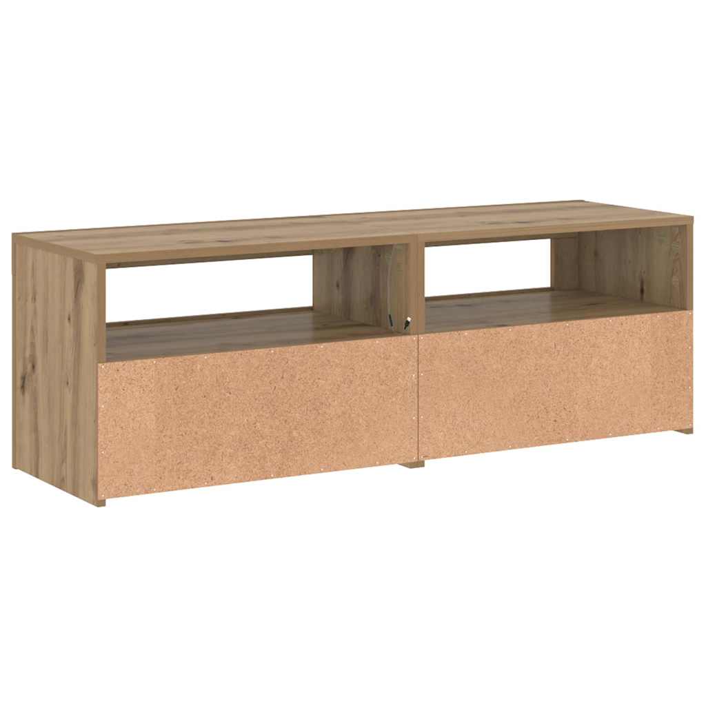 vidaXL Έπιπλο Τηλεόρασης με LED Αρτισιανή Δρυς 120x35x40 εκ Επεξ.Ξύλο