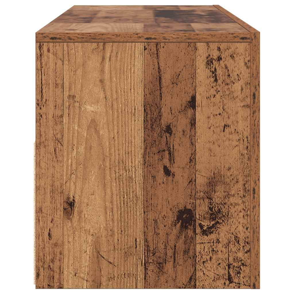 vidaXL Έπιπλο Τηλεόρασης LED Όψη Παλαιού Ξύλου 120x35x40 εκ.Επεξ. Ξύλο