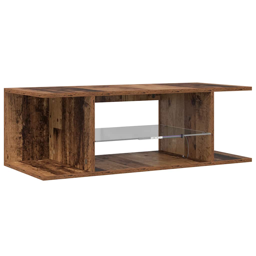 vidaXL Έπιπλο Τηλεόρασης LED Όψη Παλαιού Ξύλου 90x39x30 εκ. Επεξ. Ξύλο