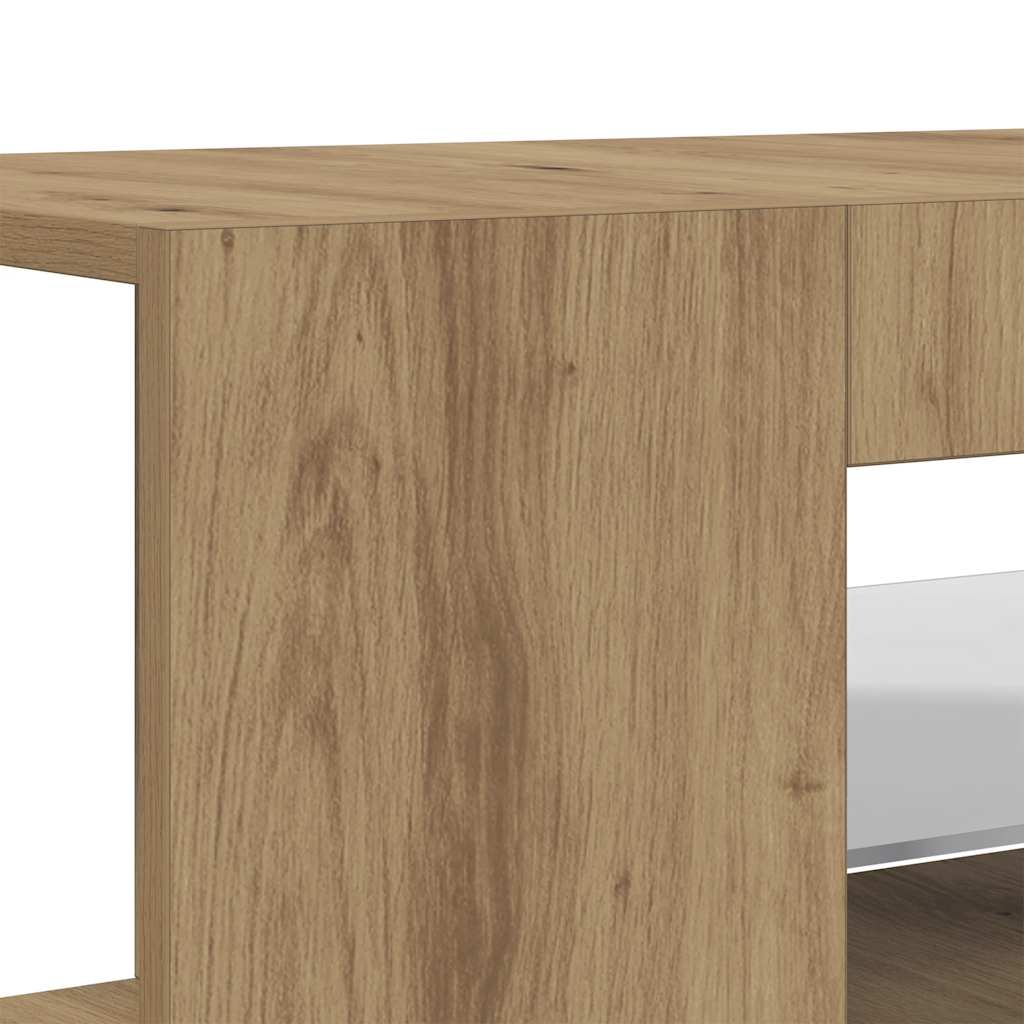 vidaXL Έπιπλο Τηλεόρασης με LED Αρτισιανή Δρυς 90x39x30 εκ Επεξ.Ξύλο