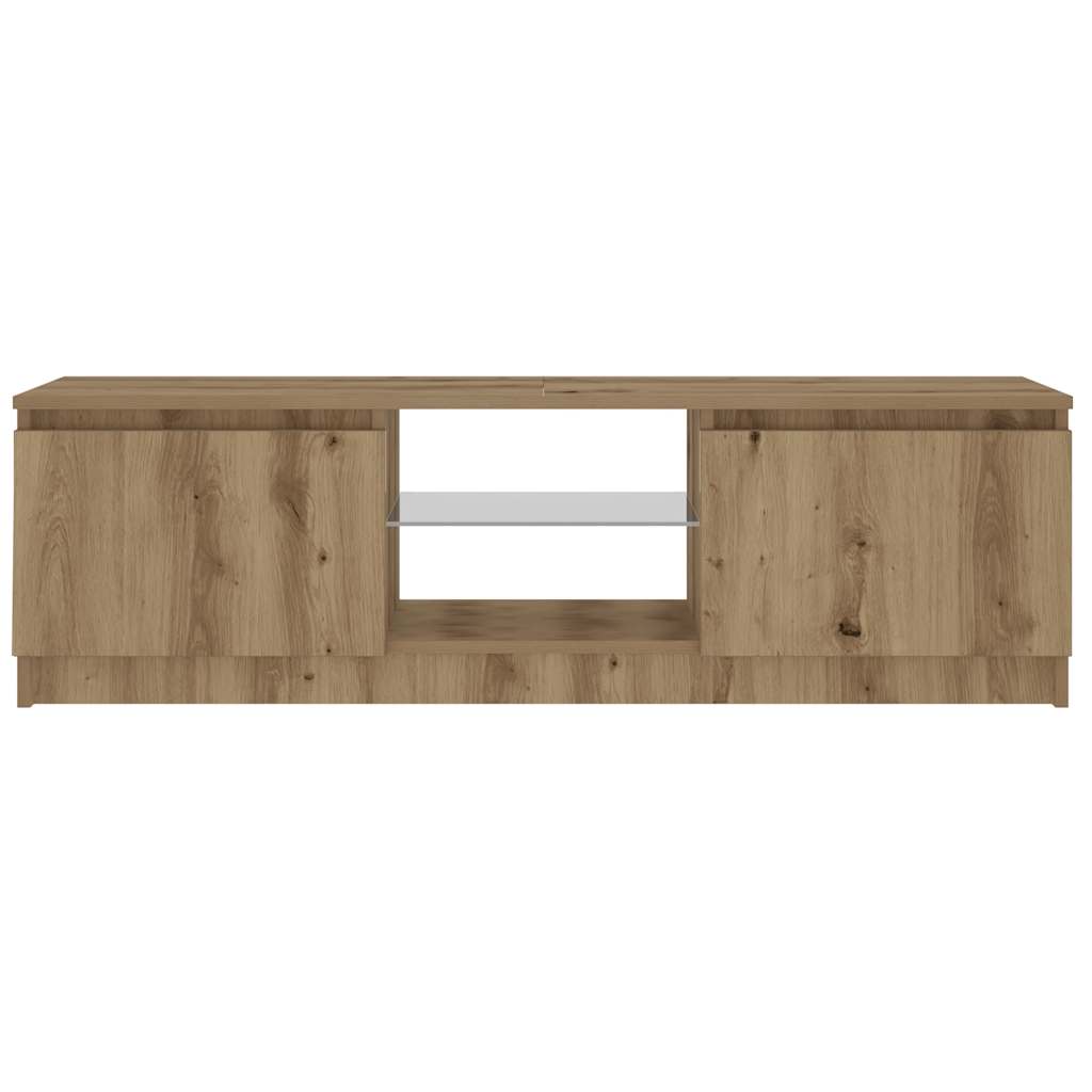 vidaXL Έπιπλο Τηλεόρασης με LED Αρτισιανή Δρυς 120x30x36 εκ Επεξ.Ξύλο