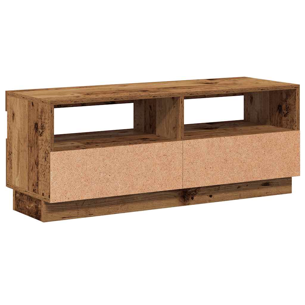 vidaXL Έπιπλο Τηλεόρασης LED Όψη Παλαιού Ξύλου 100x35x40 εκ.Επεξ. Ξύλο