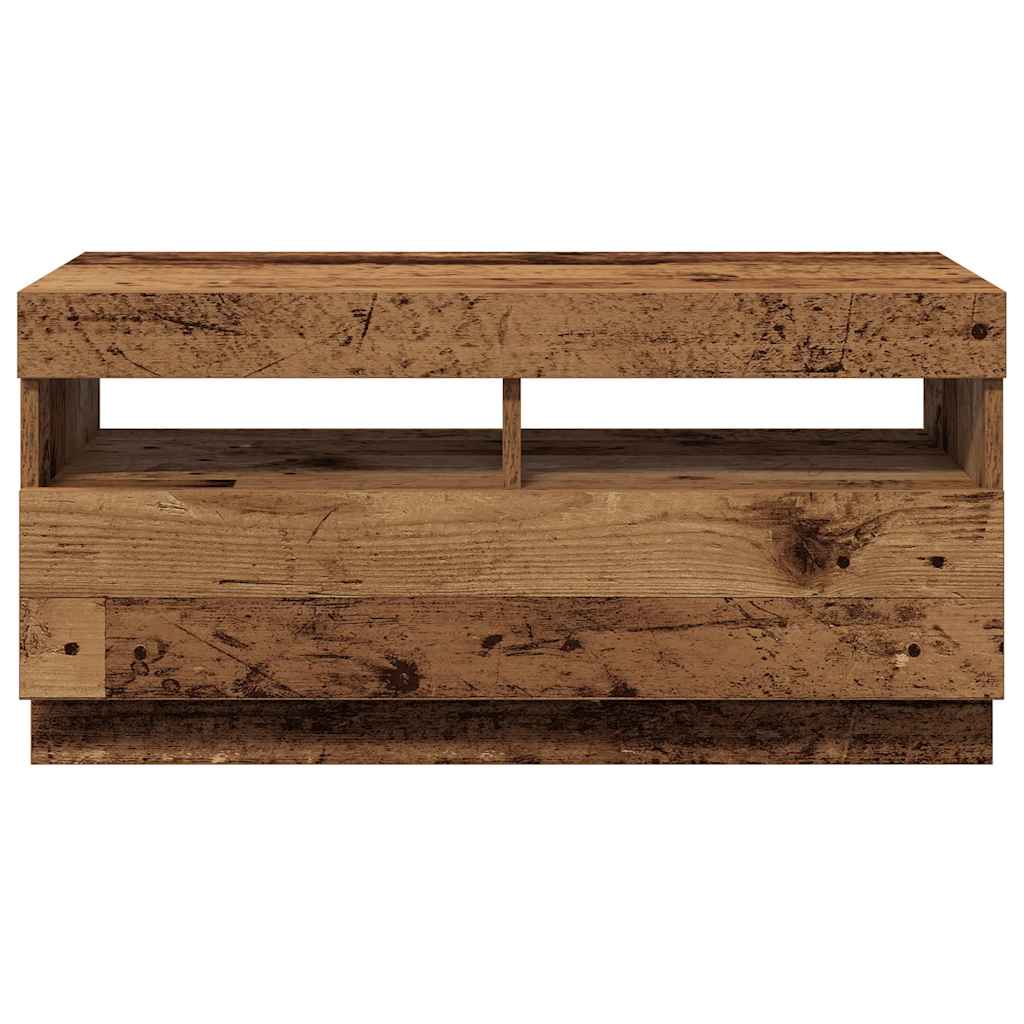 vidaXL Έπιπλο Τηλεόρασης LED Όψη Παλαιού Ξύλου 80x35x40 εκ. Επεξ. Ξύλο