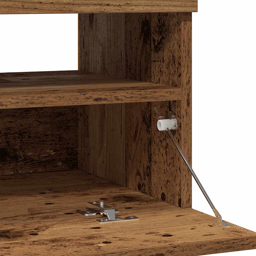 vidaXL Έπιπλο Τηλεόρασης LED Όψη Παλαιού Ξύλου 80x35x40 εκ. Επεξ. Ξύλο