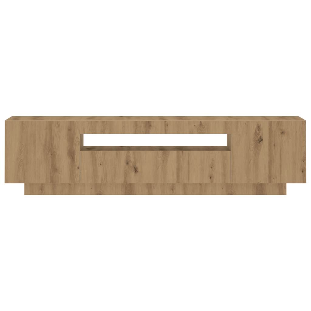 vidaXL Έπιπλο Τηλεόρασης με LED Αρτισιανή Δρυς 160x35x40 εκ Επεξ.Ξύλο