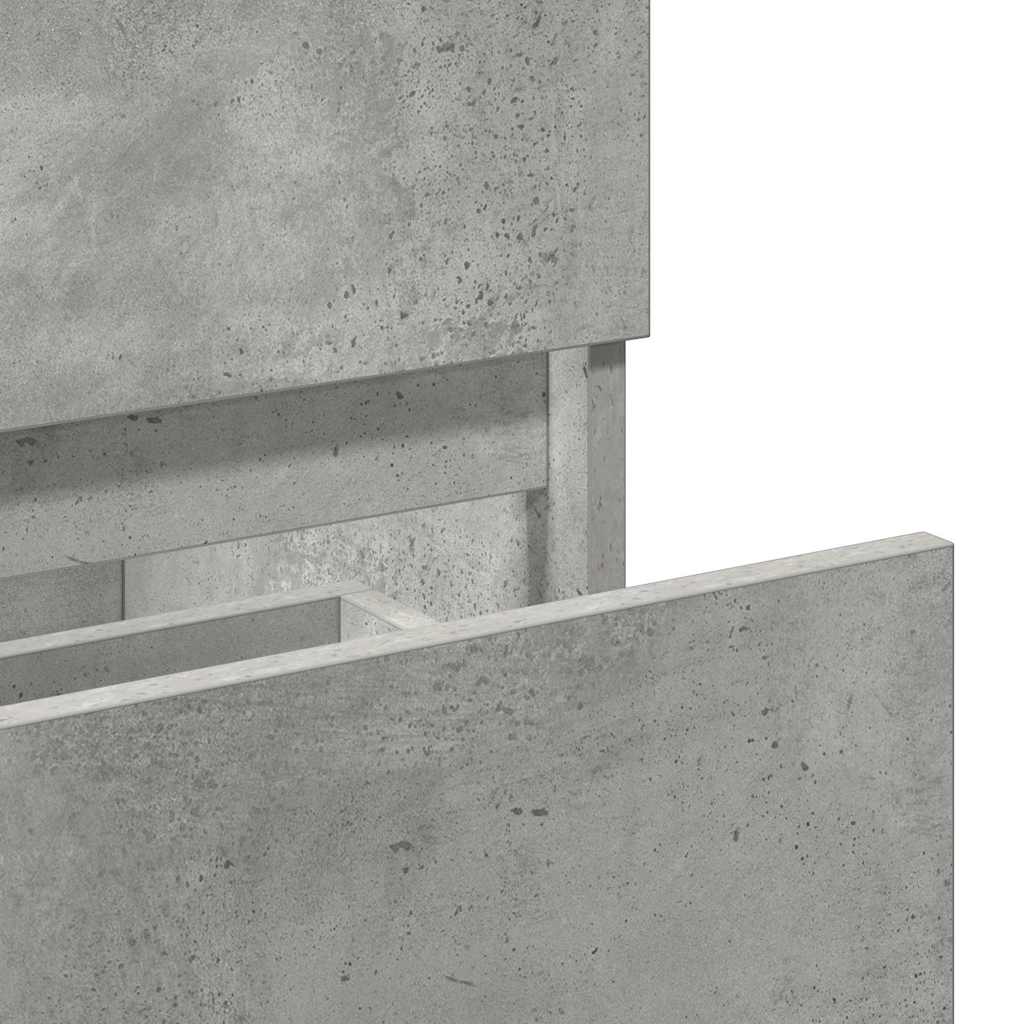 vidaXL Ντουλάπι Μπάνιου με Καθρέφτη Γκρι Σκυροδέματος από Επεξ. Ξύλο