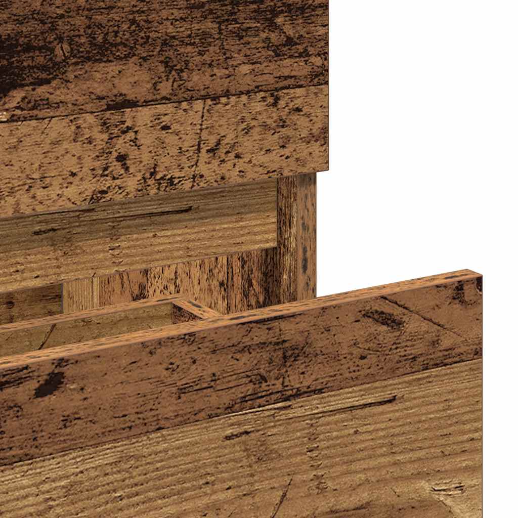 vidaXL Ντουλάπι μπάνιου με καθρέφτη Παλιό ξύλο Μηχανουργικό ξύλο