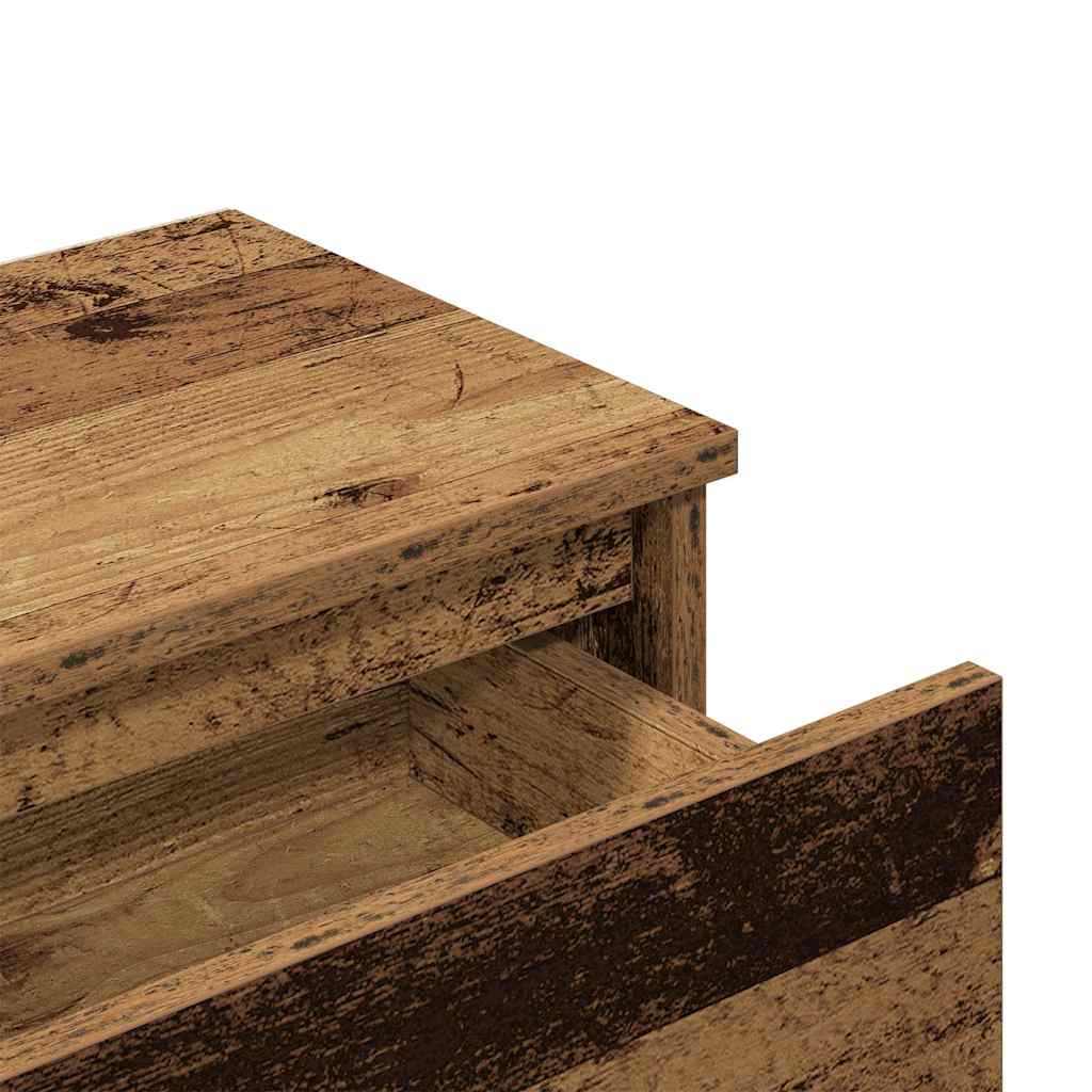 vidaXL ντουλάπι κομοδίνου Παλιό ξύλο 40x30x39 cm Κατασκευασμένο ξύλο