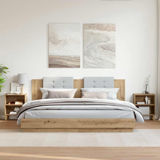 vidaXL Κομοδίνα 2 τεμ. 40x30x50 εκ. από Επεξεργασμένο Ξύλο