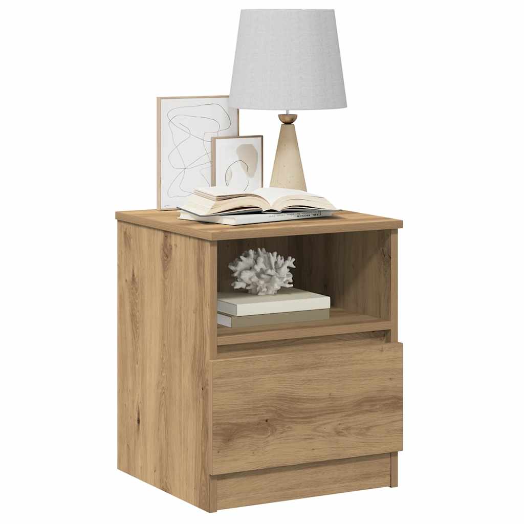 vidaXL Κομοδίνα 2 τεμάχια Artisan Oak 40x40x50 cm Κατασκευασμένο ξύλο
