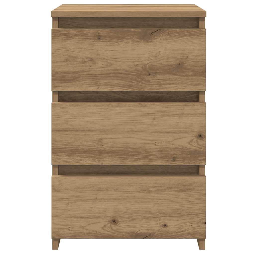 vidaXL Κομοδίνα 2 τεμ.Αρτισιανή Δρυς 40x35x62,5 εκ. Επεξ. Ξύλο