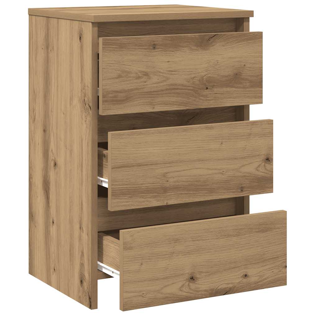 vidaXL Κομοδίνα 2 τεμ.Αρτισιανή Δρυς 40x35x62,5 εκ. Επεξ. Ξύλο