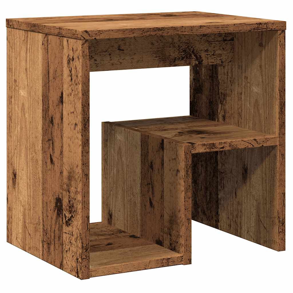 vidaXL Κομοδίνα 2 τεμ. Όψη Παλαιού Ξύλου 40x30x40 εκ. από Επεξ. Ξύλο