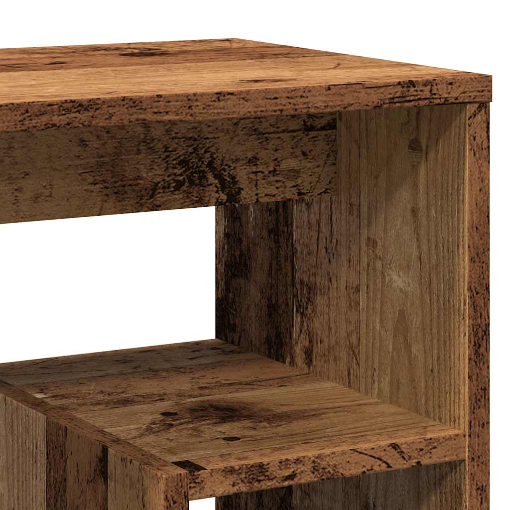 vidaXL Κομοδίνα 2 τεμ. Όψη Παλαιού Ξύλου 40x30x40 εκ. από Επεξ. Ξύλο