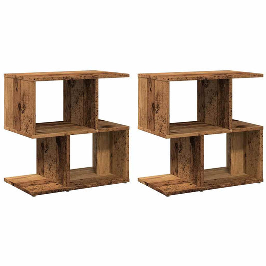 vidaXL Κομοδίνα 2 τεμάχια Παλιό ξύλο 50x30x51,5 cm Κατασκευασμένο ξύλο