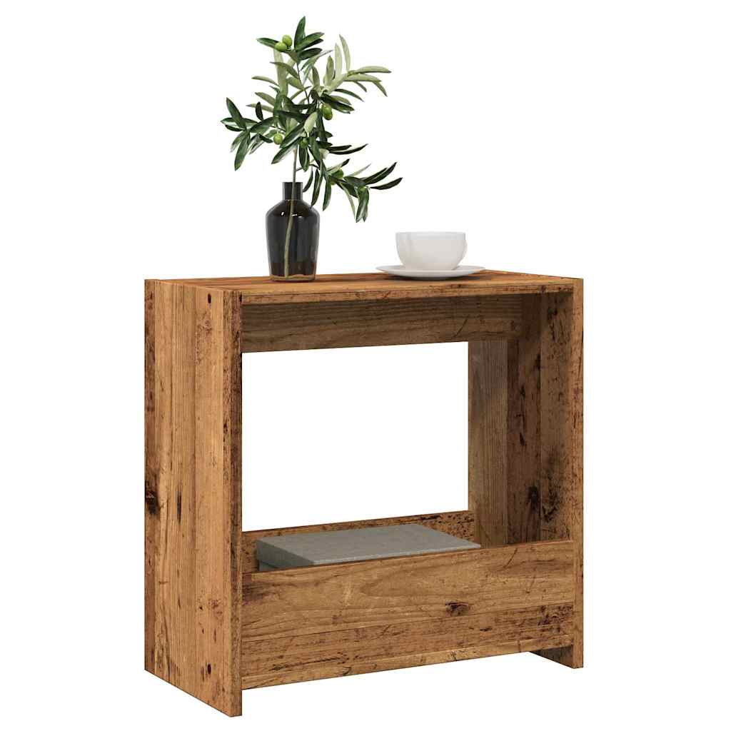 vidaXL Side Table Παλιό ξύλο 50x26x50 cm Κατασκευασμένο ξύλο
