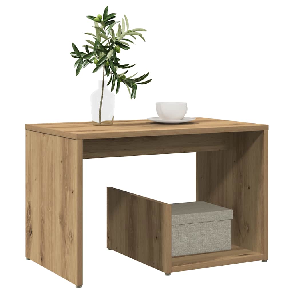 vidaXL Side Table Artisan Oak 59x36x38 cm Κατασκευασμένο ξύλο