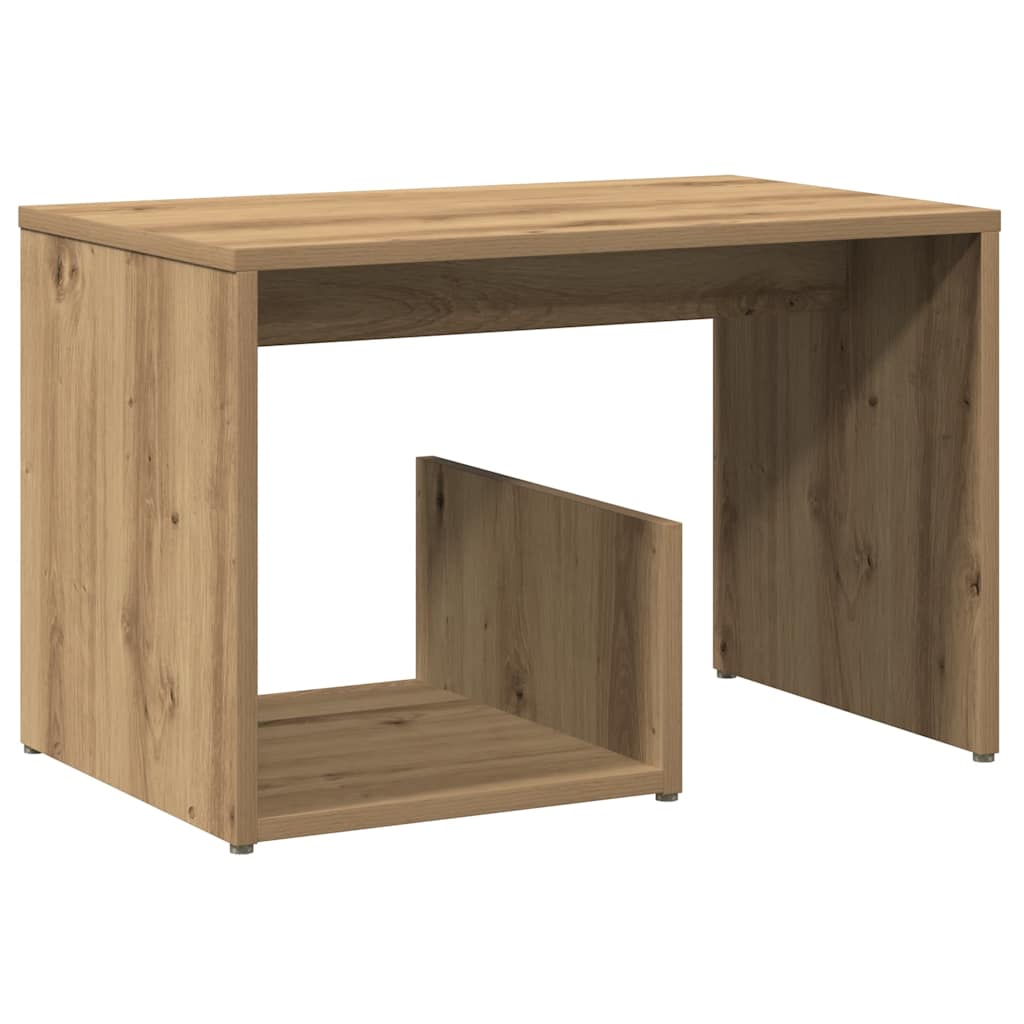vidaXL Side Table Artisan Oak 59x36x38 cm Κατασκευασμένο ξύλο
