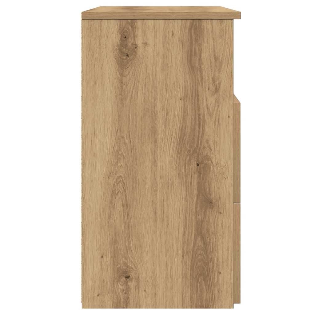 vidaXL Κομοδίνο Αρτισιανή Δρυς 50x32x60 εκ. από Επεξεργασμένο Ξύλο