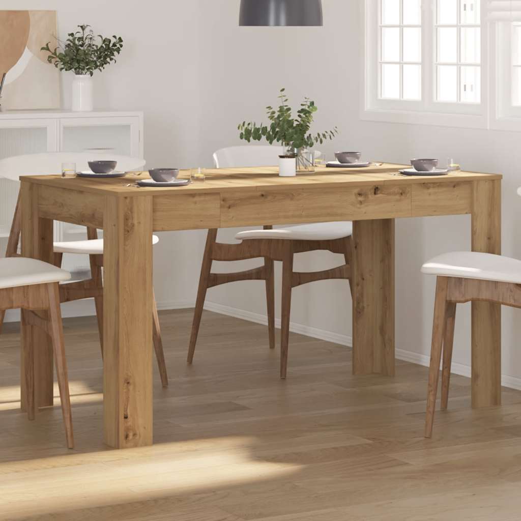 vidaXL Τραπεζαρία Τεχνίτης Δρυς 140 x 74,5 x 76 εκ. Επεξεργασμένο Ξύλο